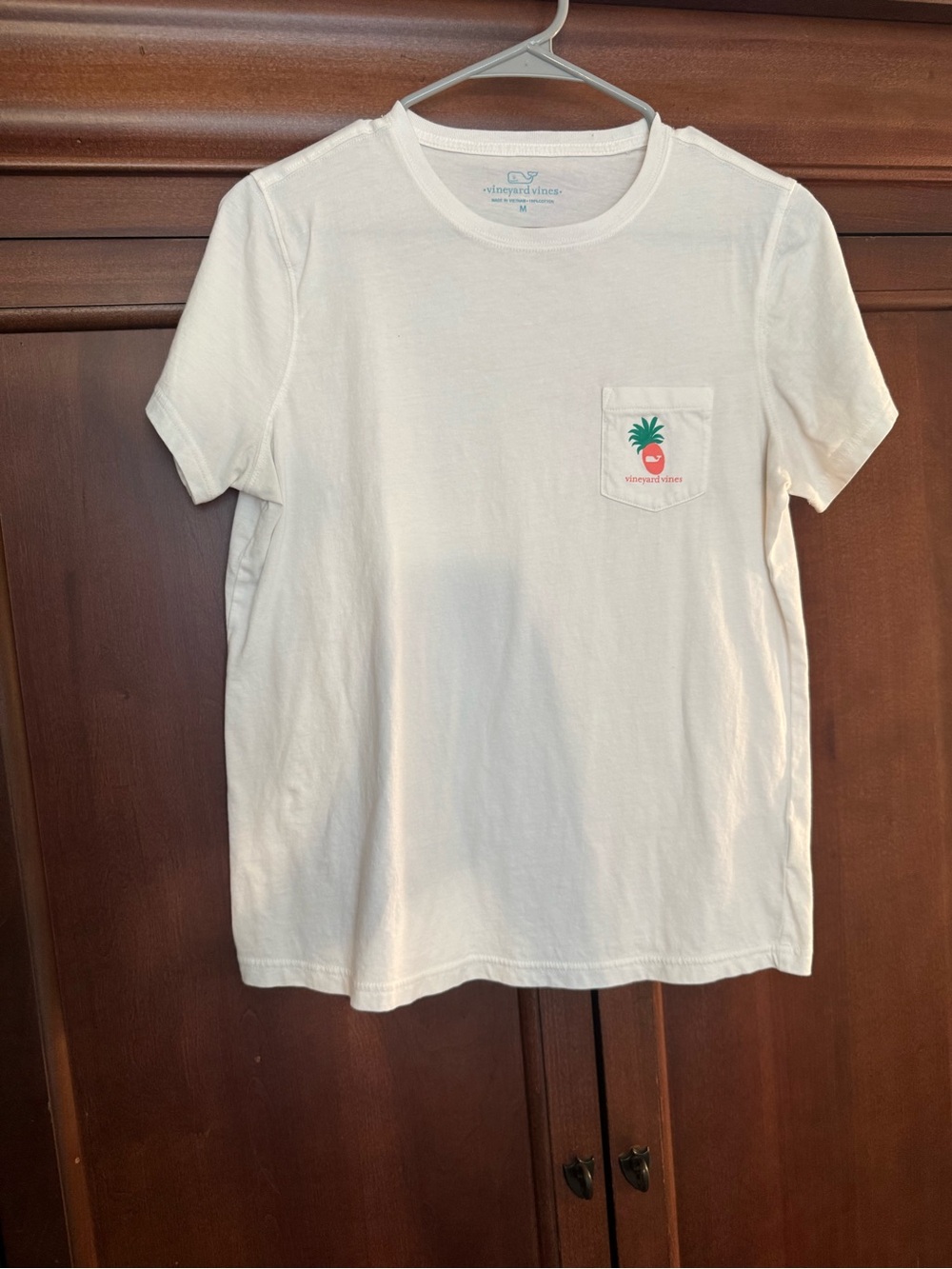 Vineyard Vines White Kids Short-Sleeve Tee with Palm Pocket